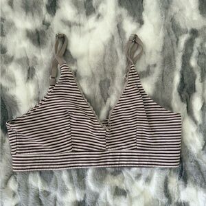 Pact Cotton Striped Bralette Top